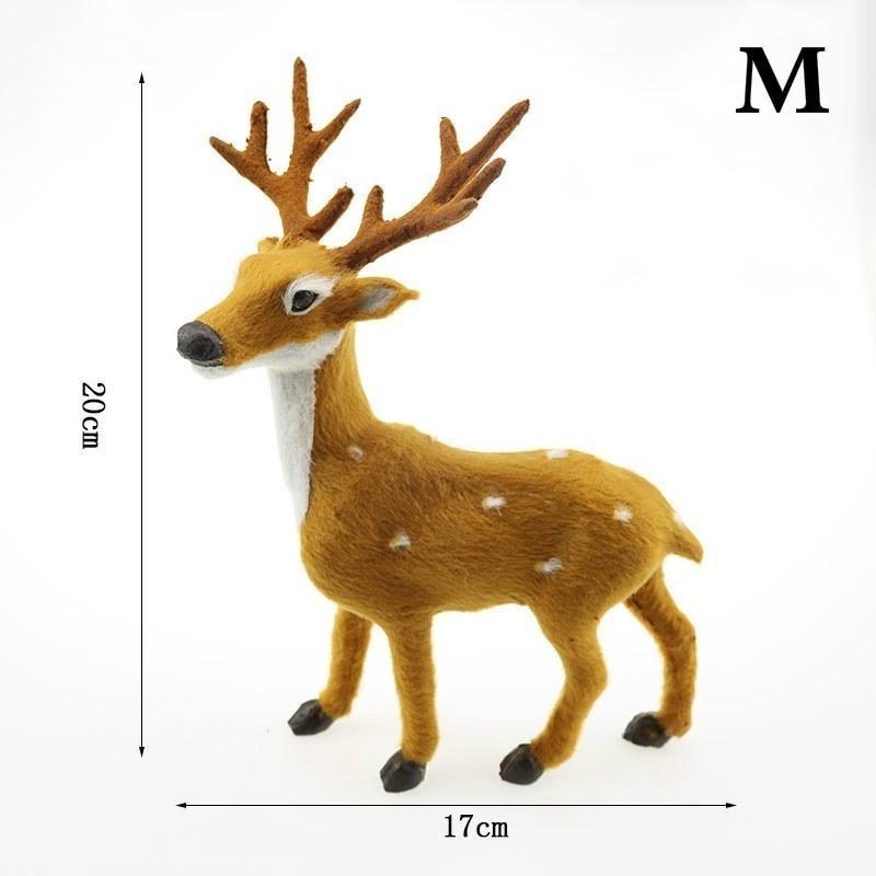 Christmas Deer Xmas Elk Plush Simulation Christmas Decorations For Home New Year Gifts