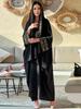 F419 Arabische Stickerei Modische Abaya Langes Gewand