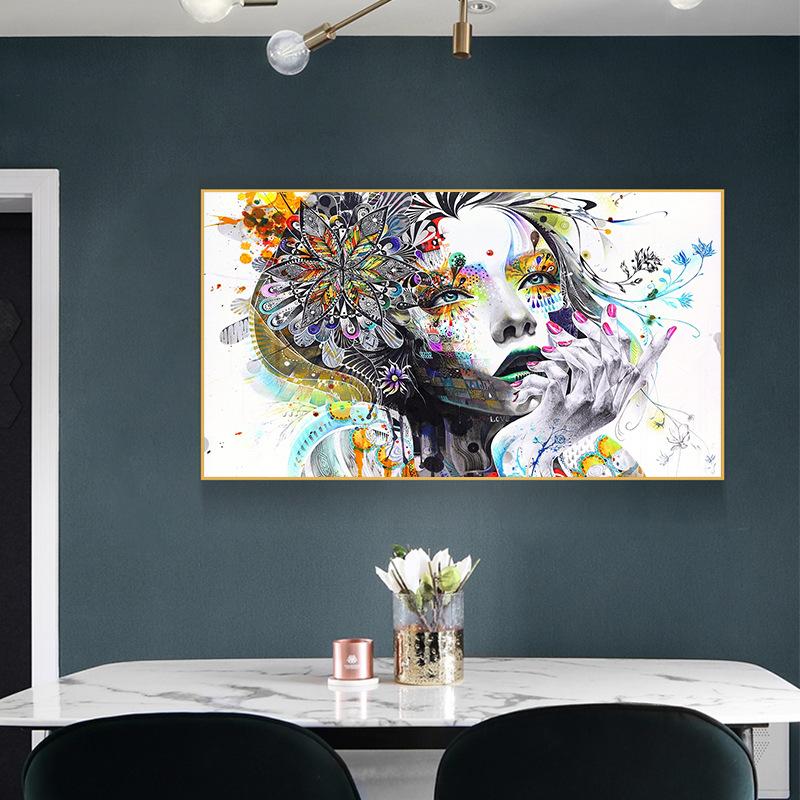 Schöne Mädchen Blume Leinwand Malerei Wand Kunst Poster Drucken Bilder Für Schlafzimmer Wohnkultur