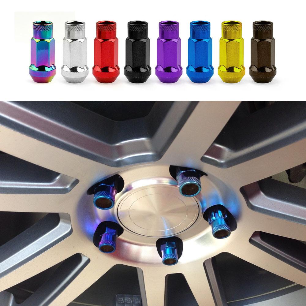 Car Modification Screws Wheel Hub Nuts Hexagonal Lightweight Racing Tire Nuts M12x1.5 M12x1.25 Wheel Hub Screws