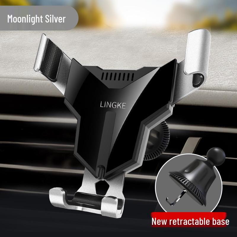 Universal Aluminum Alloy Car Vent Phone Holder - Stable, Anti-Shake Gravity Design