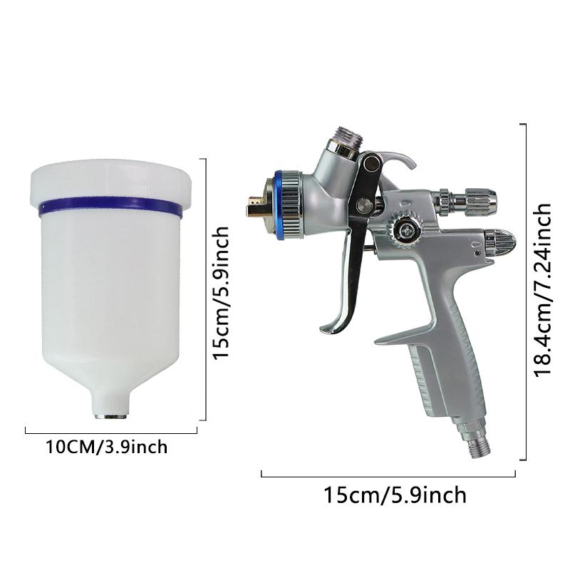 1.3mm 600CC Air Spray Paint Gun HVLP Gravity Feed Spray Gun Paint Sprayer for Walls Automotive Home Improvemen, High Atomization