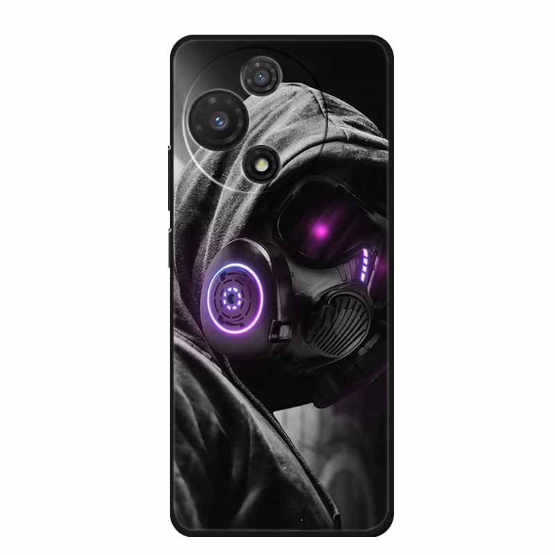 For TCL 605 Case Fashion Flower Protective Black Silicone Soft TPU Back Cover Case For TCL 60 5G 60 SE Case 60SE Coque Funda Bag