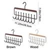 2 Pieces 16 Hook Wooden Clothes Drying Rack Anti-slip Rotatable Women Storage Bra Hangers Large Capacity Space Saving