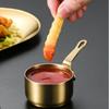 3 Teile/satz Edelstahl Sauce Tasse mit Griff Gewürz Gericht Heißer Topf Dip Schüssel Sauce Tasse Sushi Essig Soja Untertasse Container vorspeise Tablett