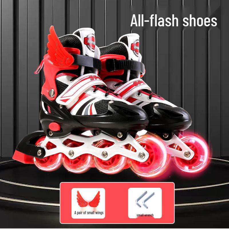 Kids' Inline & Ice Skates Set for Ages 3-15 - Beginner Rollerblades for Boys & Girls