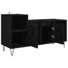 TV Stand Black Oak Effect 100 x 35 x 55 cm Particleboard