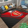 Arsenal Logo Carpet, Black Red Modern Design, Fan Home Decor Suitable for Use As an Anti-slip for Living Room Bedroom Sofas