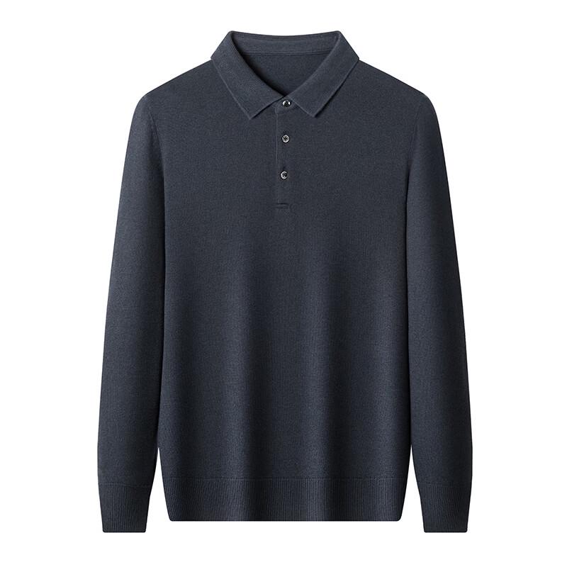 Hengyuanxiang Men's Wool Polo Sweater