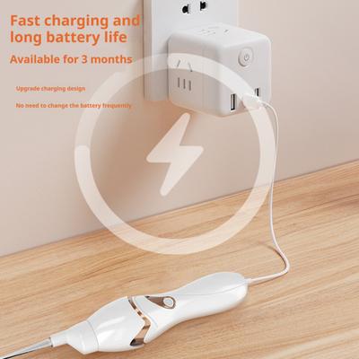 Electric Ear Wax Remover with Built-in LED Lights Ear Pick Spoon Low Noise Washable USB Charging Spiral Ear Cleaning Tool for Kids Adults