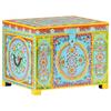 Day and Night - Day and Night Hand Painted Storage Box 50x40x40 Cm Solid Mango Wood