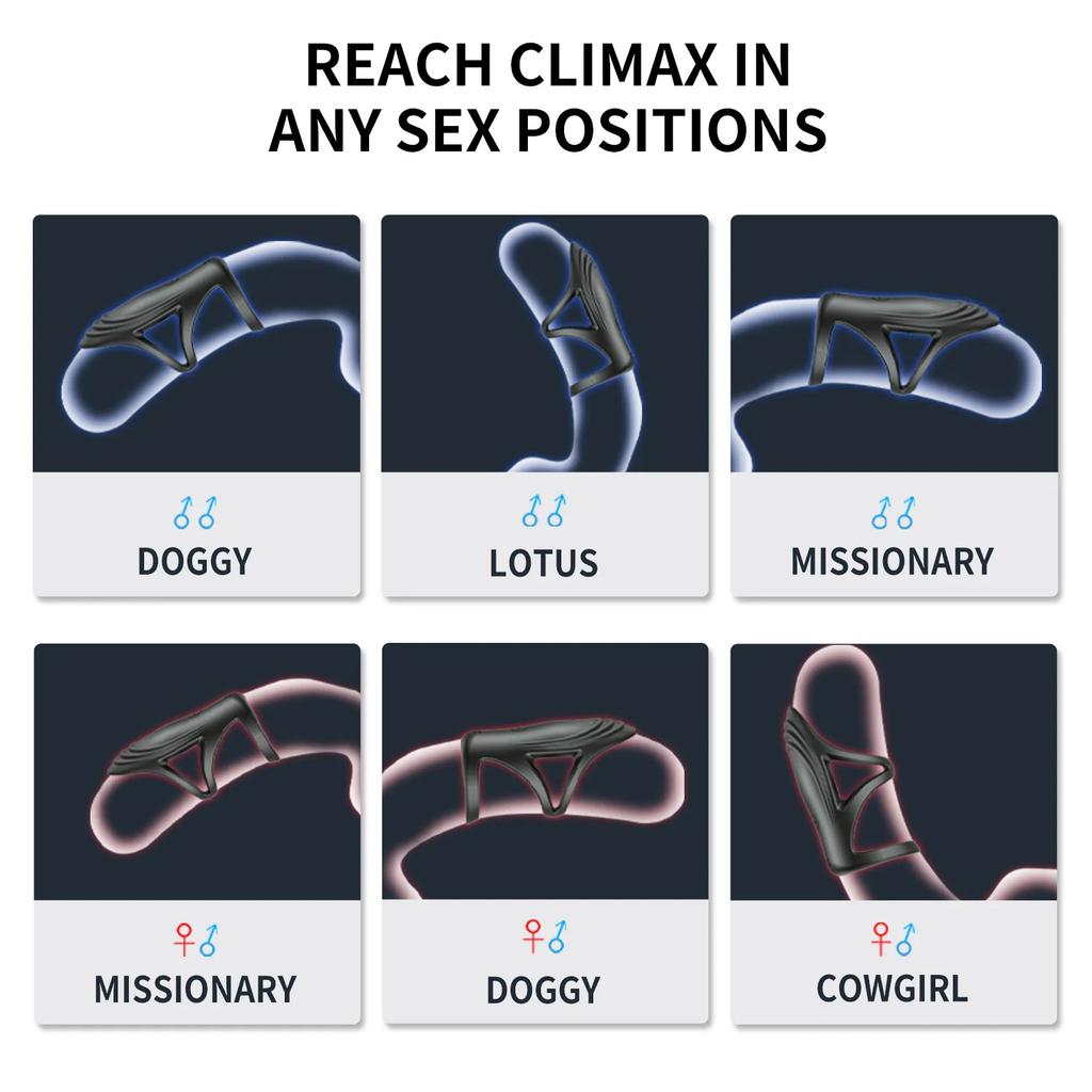 Vibrating Cock Ring Penis Ring Vibrator Delay Ejaculation Sex Toys for Men Couple G spot Penisring Cockring Dick Sleeve