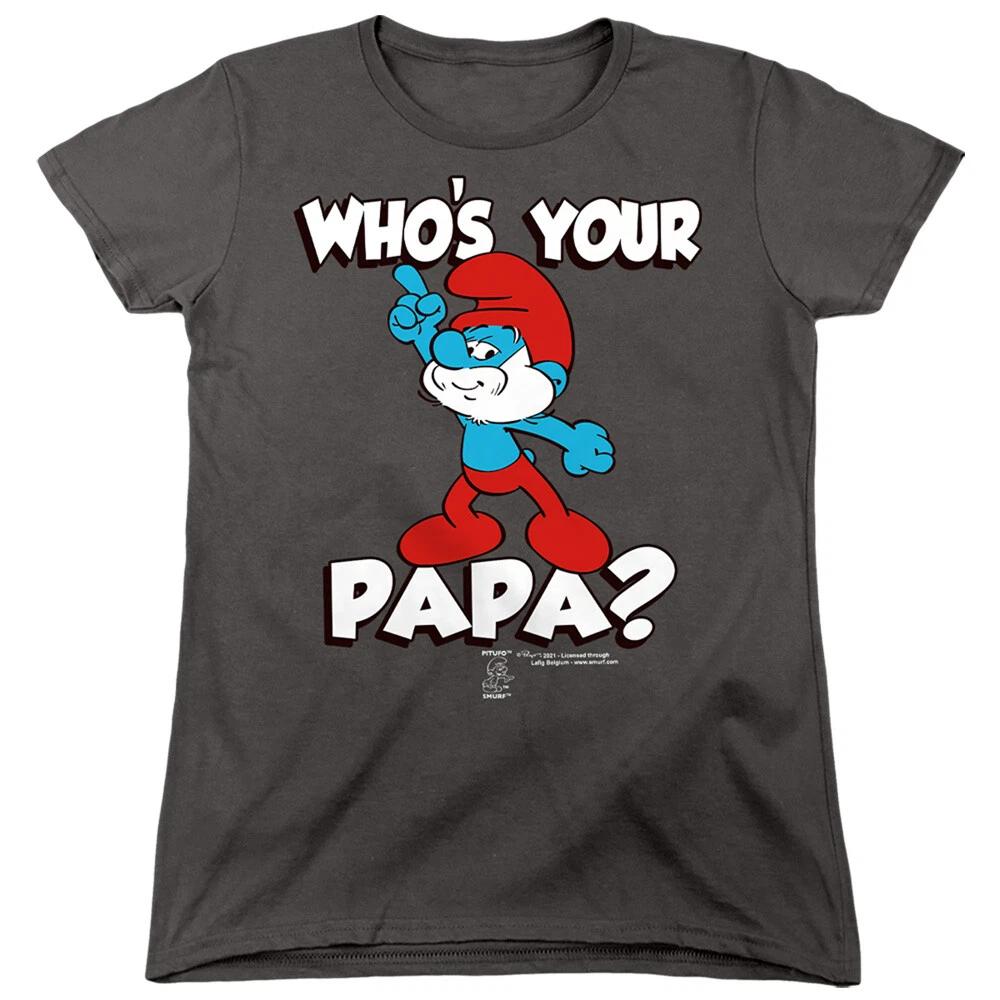 The Smurfs  Who s Your Papa?  Women s T-Shirt M