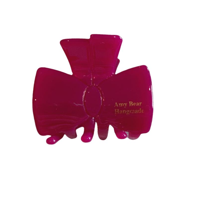 Sweet Colorful Bow Hair Claw – Korean Summer Acetate Hair Clip for Women