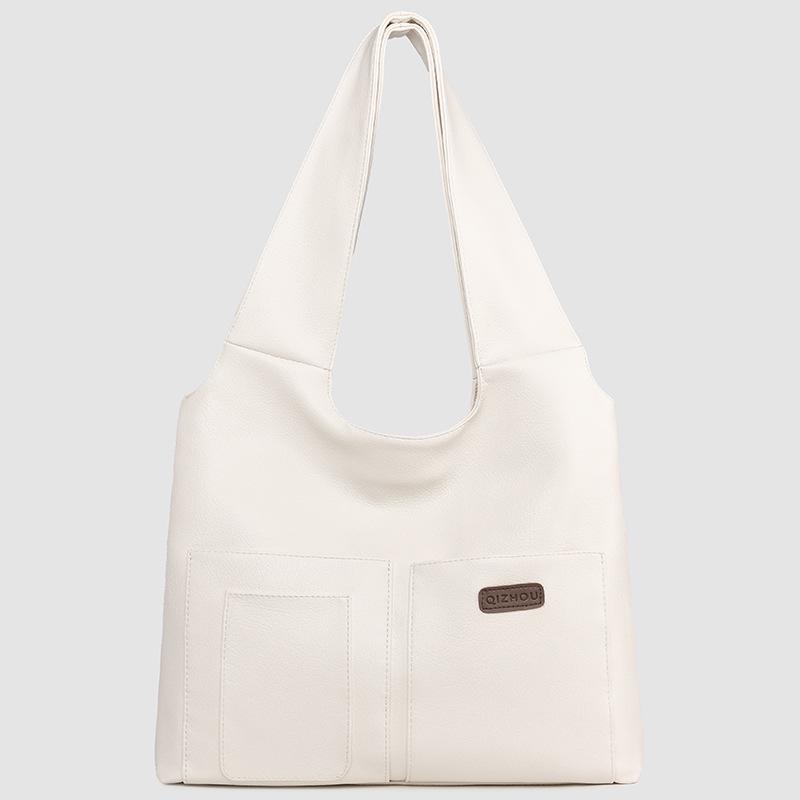 

Retro Large-Capacity Lightweight Women s Shoulder Tote Bag One Size #3043 грязно-белый