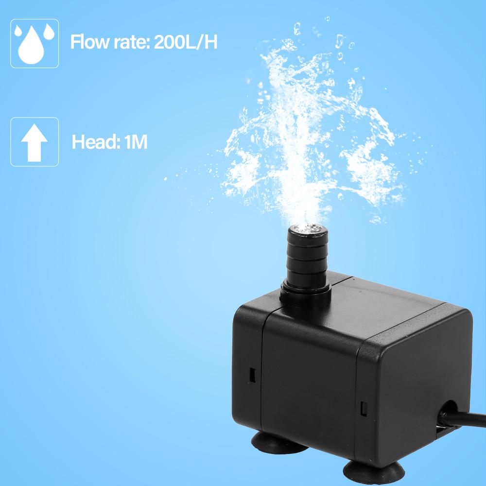 5V Ultra-quiet Mini Brushless USB Water Pump with Power Cord Waterproof for Submersible Fountain