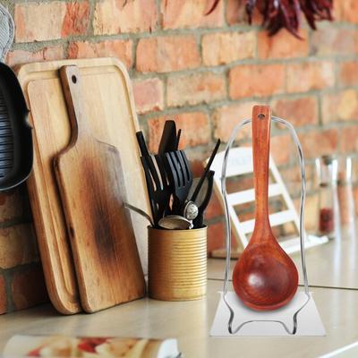 Stainless Steel Spoon Rest Holder for Kitchen Restaurant Countertop Ladle Spoon Utensil Drain Rack Heat Resistant Sturdy Elegant