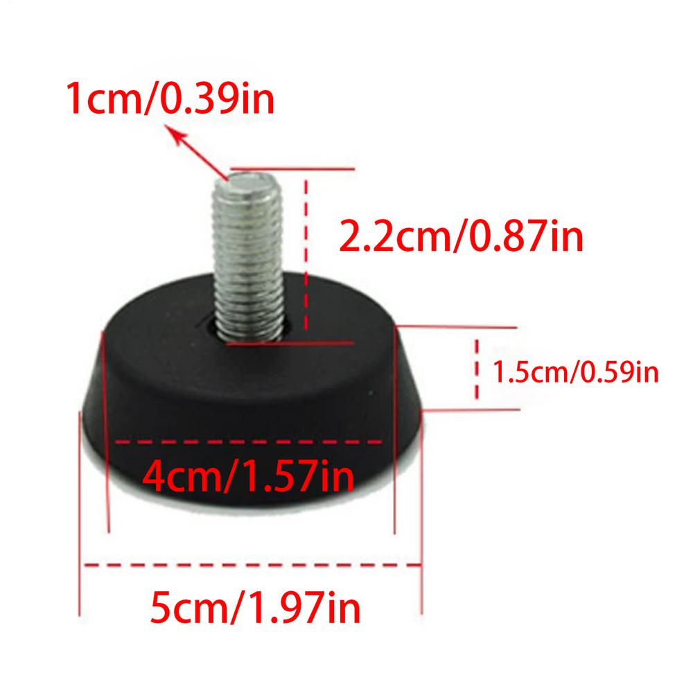 Adjustable Leveling Feet 6 Pieces Non-Slip Shock-Absorbing Adjustable Pads Heavy Duty Leveling Feet For Cabinet Chair Tables