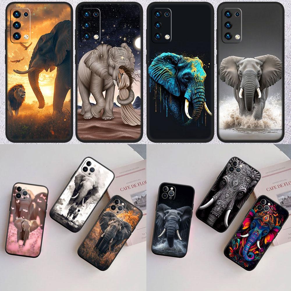 IK4 Animal Elephant Phone Case for Samsung Galaxy A11 A12 A13 A15 A52S A53 A55 A56 A70 A71 A72 A73 F06 F16 F56 S10 Plus S10e