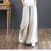 Spring Autumn Hip Hop Streetwear Female Solid Cotton Linen Wide Leg Pants Women Vintage Harajuku Boho Casual Ladies Trousers