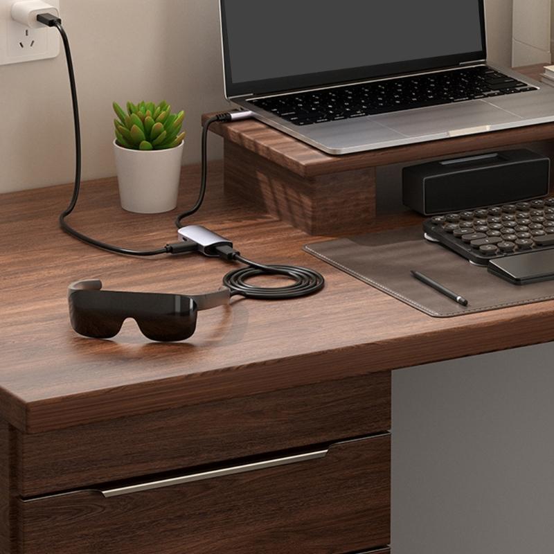 USB C Hub for 4K60Hz High Clearly video Output PD65W Fast Charging 480Mbps Data Transfer USB Splitter Compatibility for