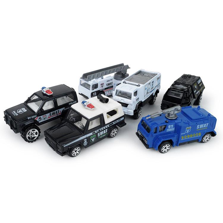 Military Affairs Mini Fire Fighting Special Police Alloy Car Model Toy Children