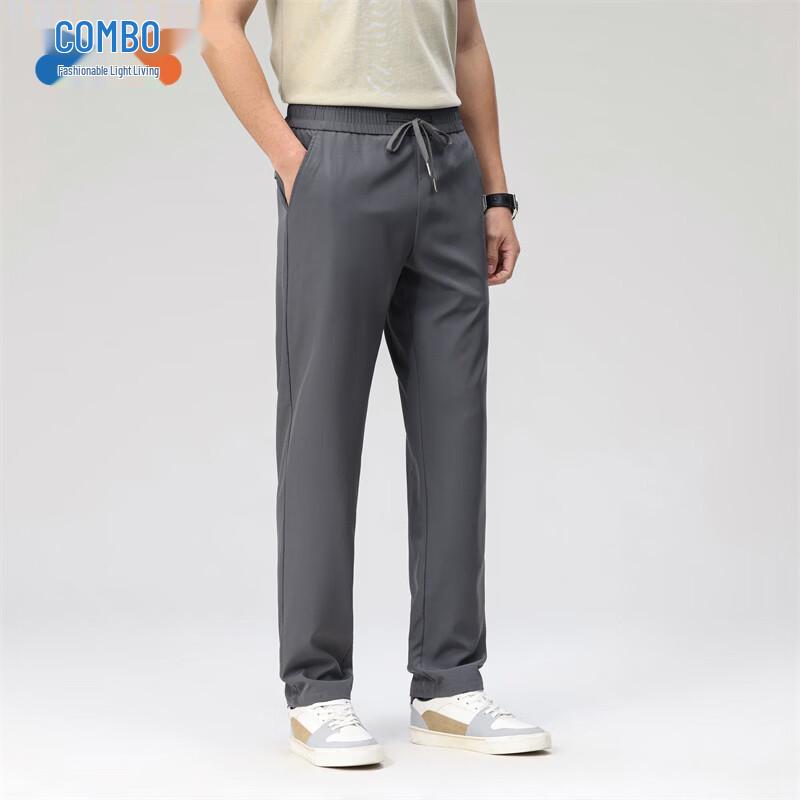 Men s Ice Silk Straight-Leg Casual Pants M