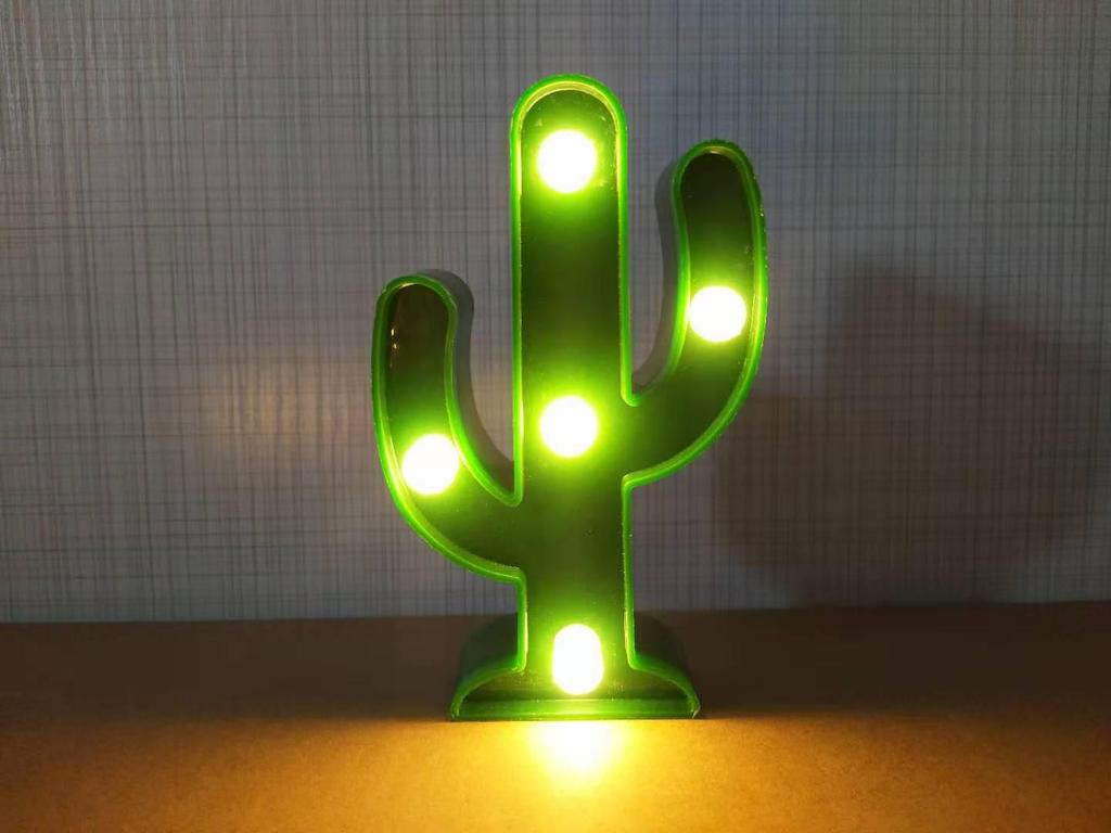 LED Mini Night Light - Flamingo, Pineapple, Cactus, Unicorn & Star Shapes