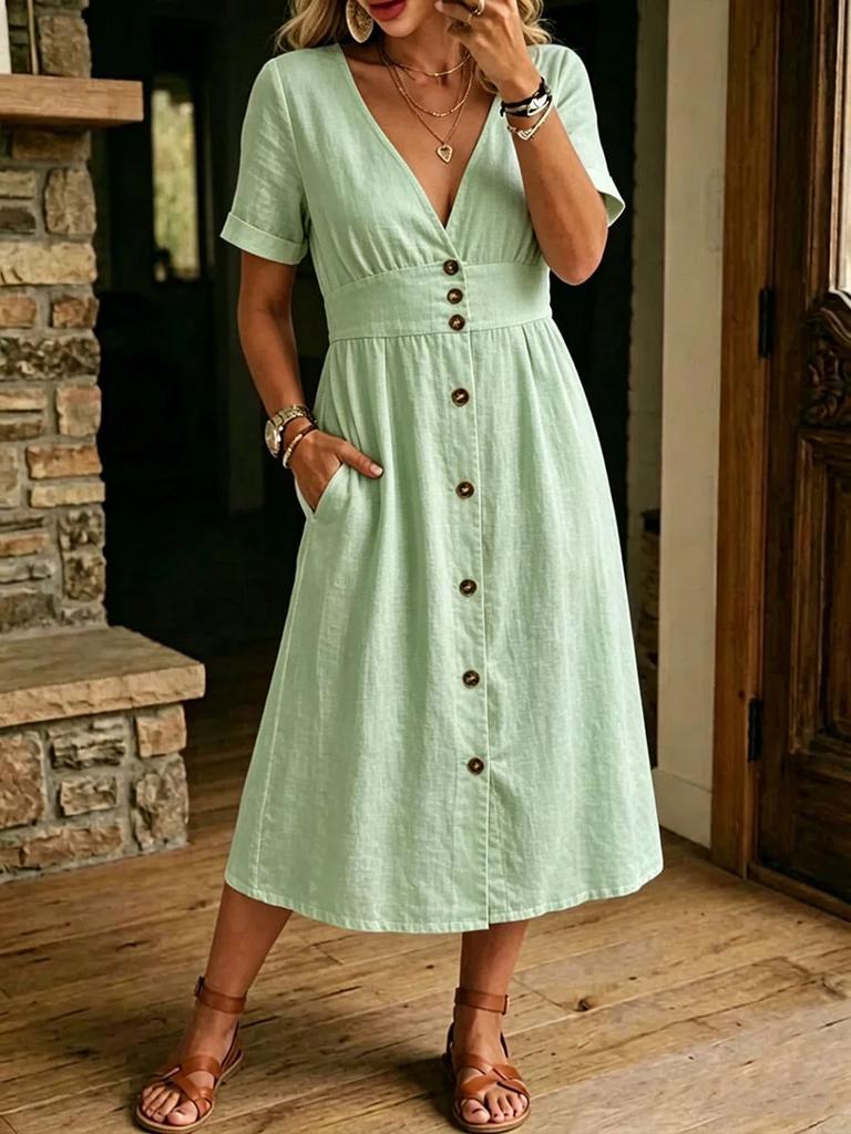 1116 European, American spring and summer new women's clothing casual loose fashion short sleeves, women's casual loose anti-hemp