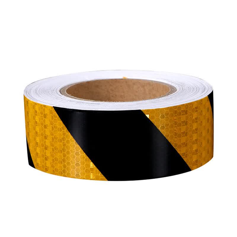 Shock Clan Yellow-Black Diagonal Reflective Safety Tape