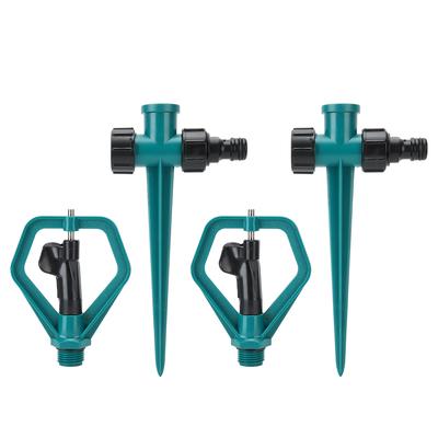 2er Set 360 Grad Automatisch Rotierender Rasensprenger Gartenbewässerung Gießzubehör