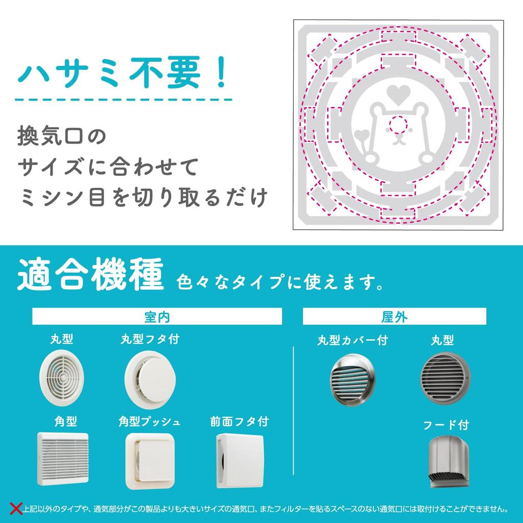 Toyo Aluminum AllerBlock Vent 21cm x Pack of for Indoor and Outdoor Simply Stick Pollen and Insect Easy Filtan Ventilation S5447 Filter, Approx. 21cm,