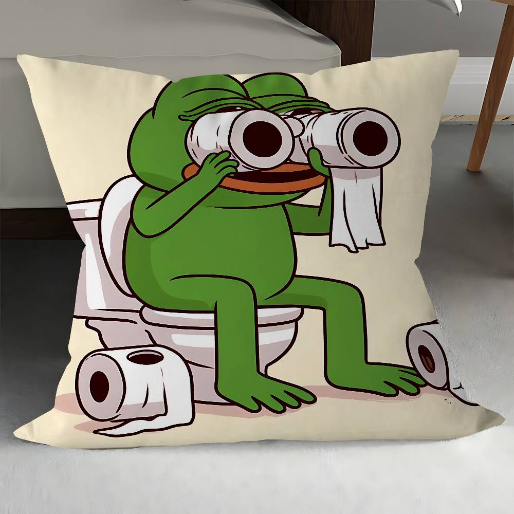 Cartoon P-Pepe The Frog Pillow Cover Design Cushion Cover Decor Holiday Decorati