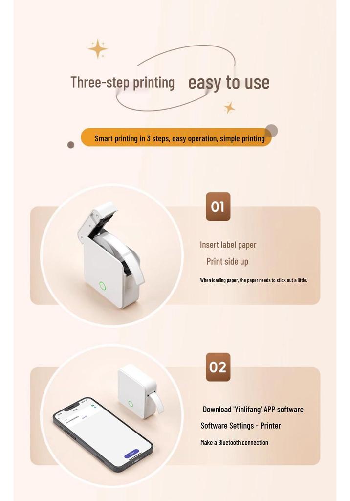 Portable Bluetooth Thermal Label Printer for Price Tags and Smart Labels