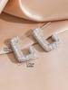 Emmaya-1 Pair Zircon Drop Earring, Luxury, Trendy, Full Mirco Paved, Crystal, Wedding, Bridal Jewelry, Fashion Party