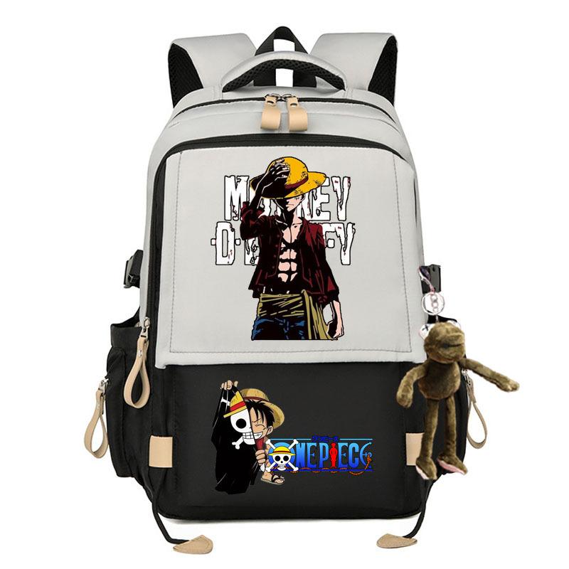 Zaino elegante di grande capacità a tema One Piece per studenti. 7529