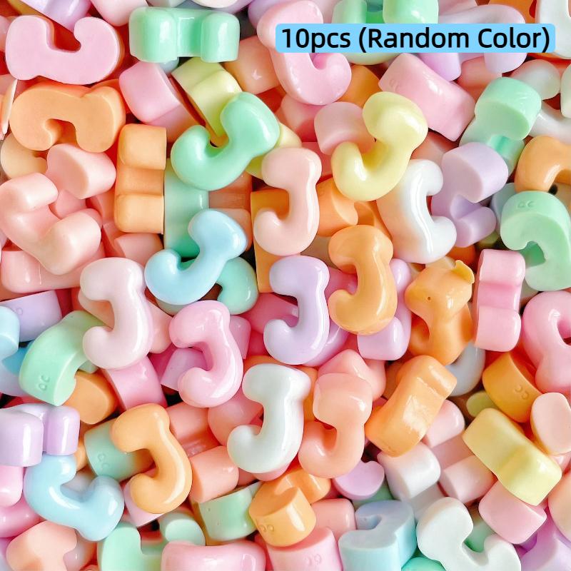 Handmade Mini Letter Charms Cute Diy Phone Cases Hair Clips Shoes Accessories Random Color