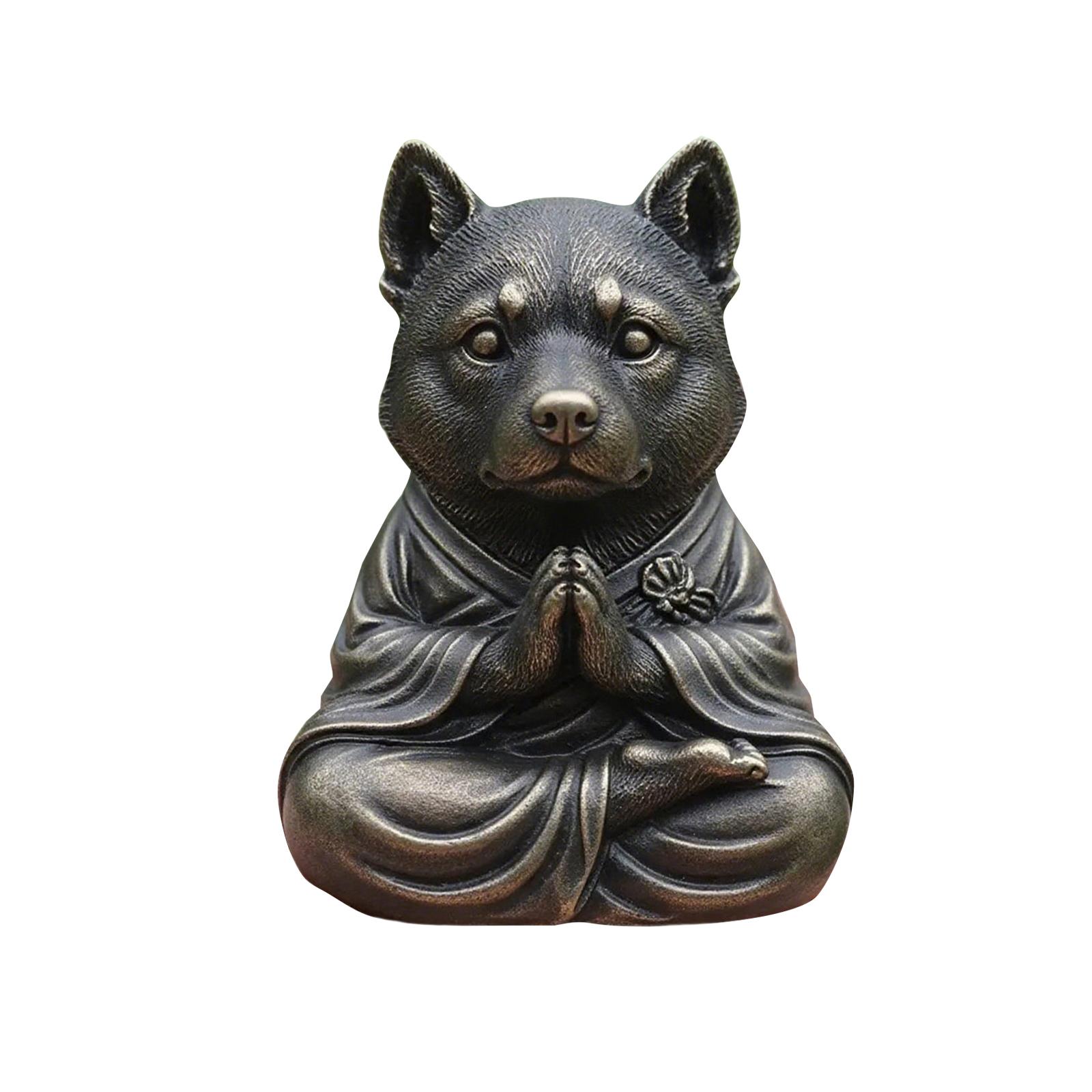 

Meditation Cute Dog Decoration Desktop Ornaments One Size