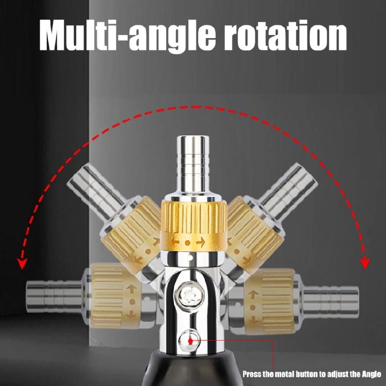 Ratcheting Screwdriver Bit 14 Tip 360 Degree Rotating Head Carbon Steel Construction Comfortable Grip For Prolonged Use