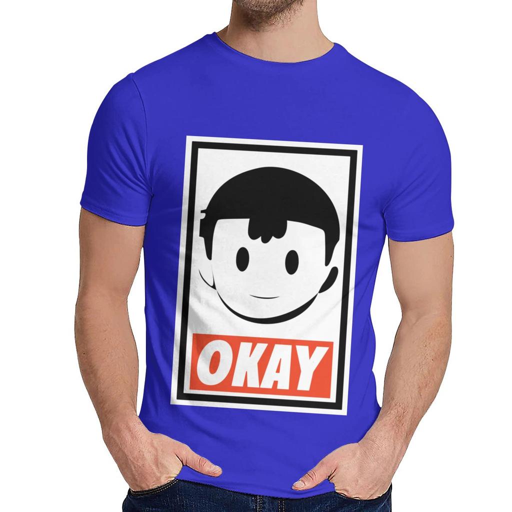 3D Print Okay T Shirt Earthbound Mother Rpg Ness T Shirt Unisex Hipster Natural Cotton T