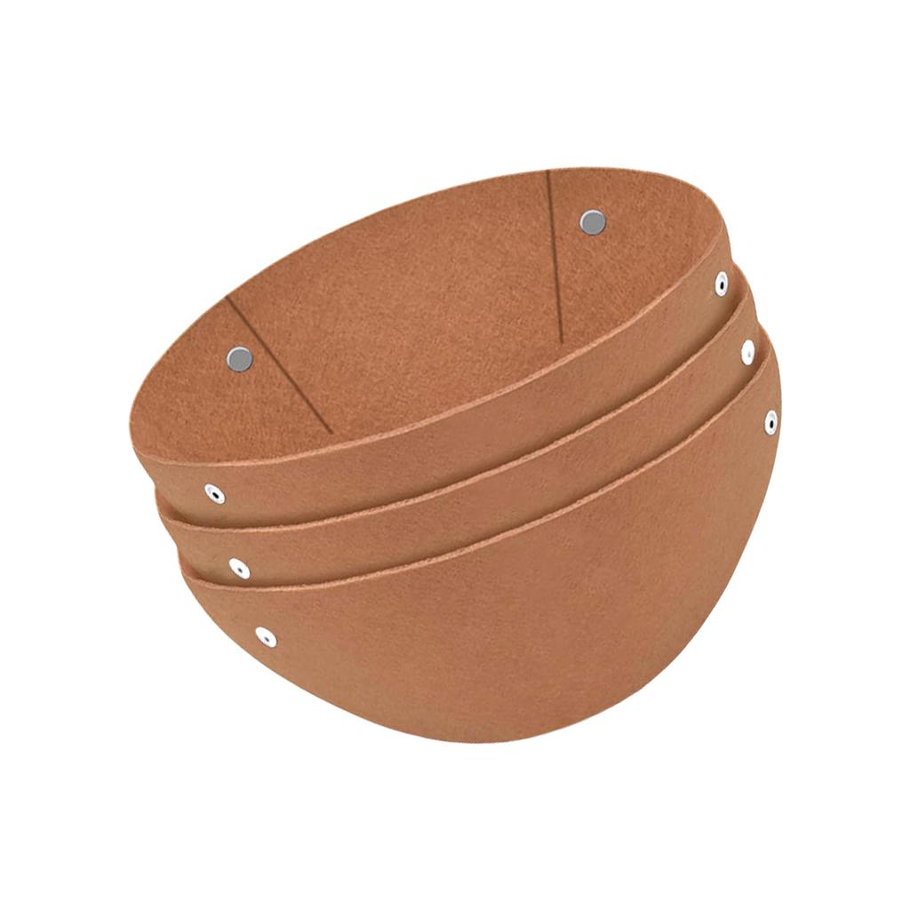 Pack Of 3 Felt Hanging Basket Liners Coconut Fiber Replacement Bird Proof Round Planters Inserts For Flowers Herbs Vines