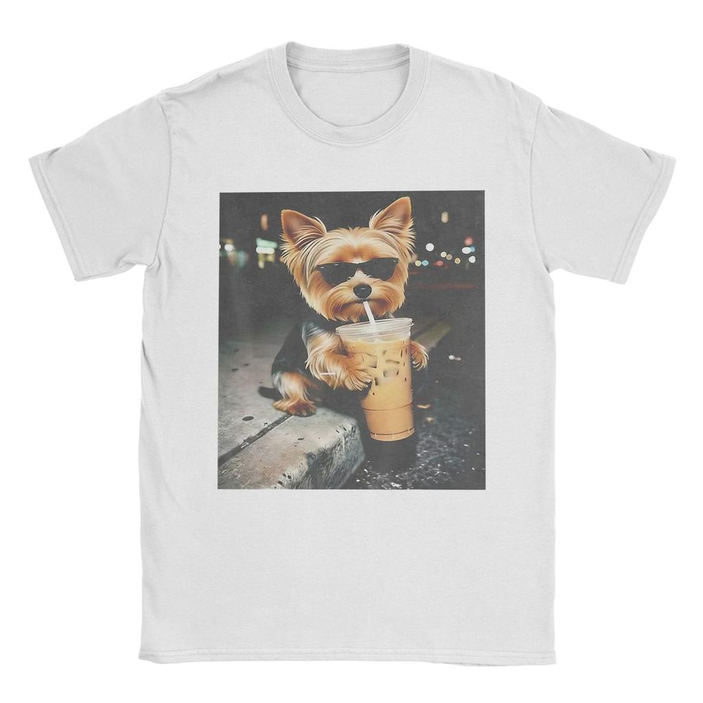 Funny USA Patriotic American Yorkshire Terrier TShirt for Unisex Unisex Crew Neck Cotton T Shirts Tee Shirt Big Size Clothes