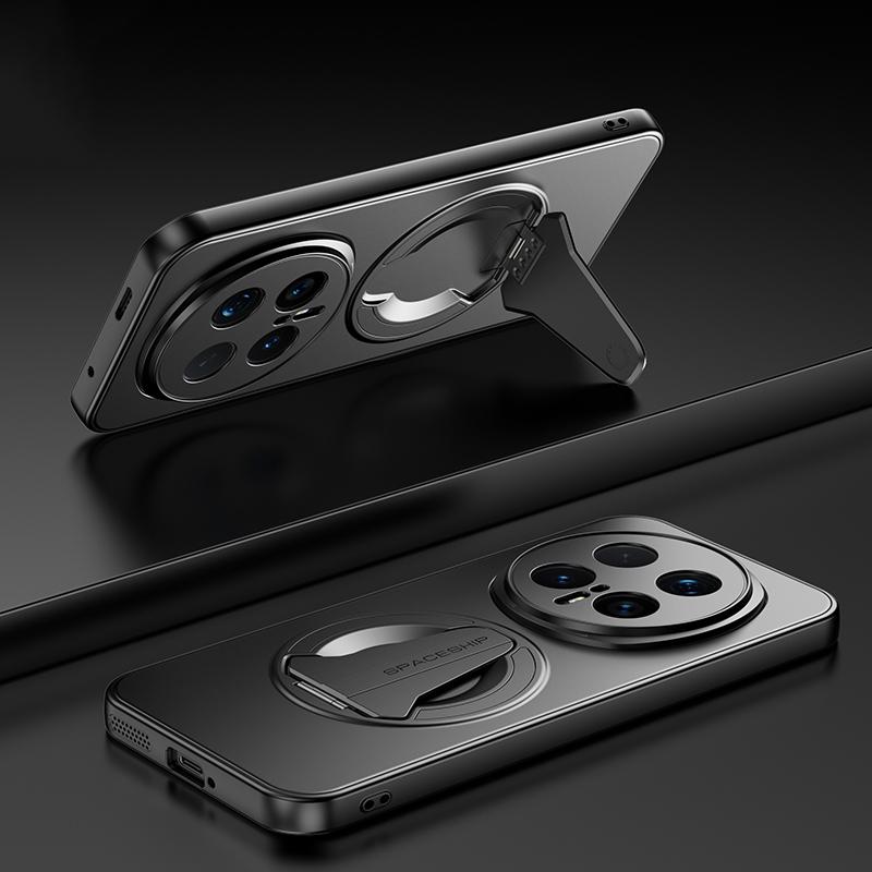 KEYSION Magnetic Phone Case for HONOR Magic 8 Pro Metal Paint Silicone+PC Upright Kickstand Shockproof Cover for Magic8 Pro 5G