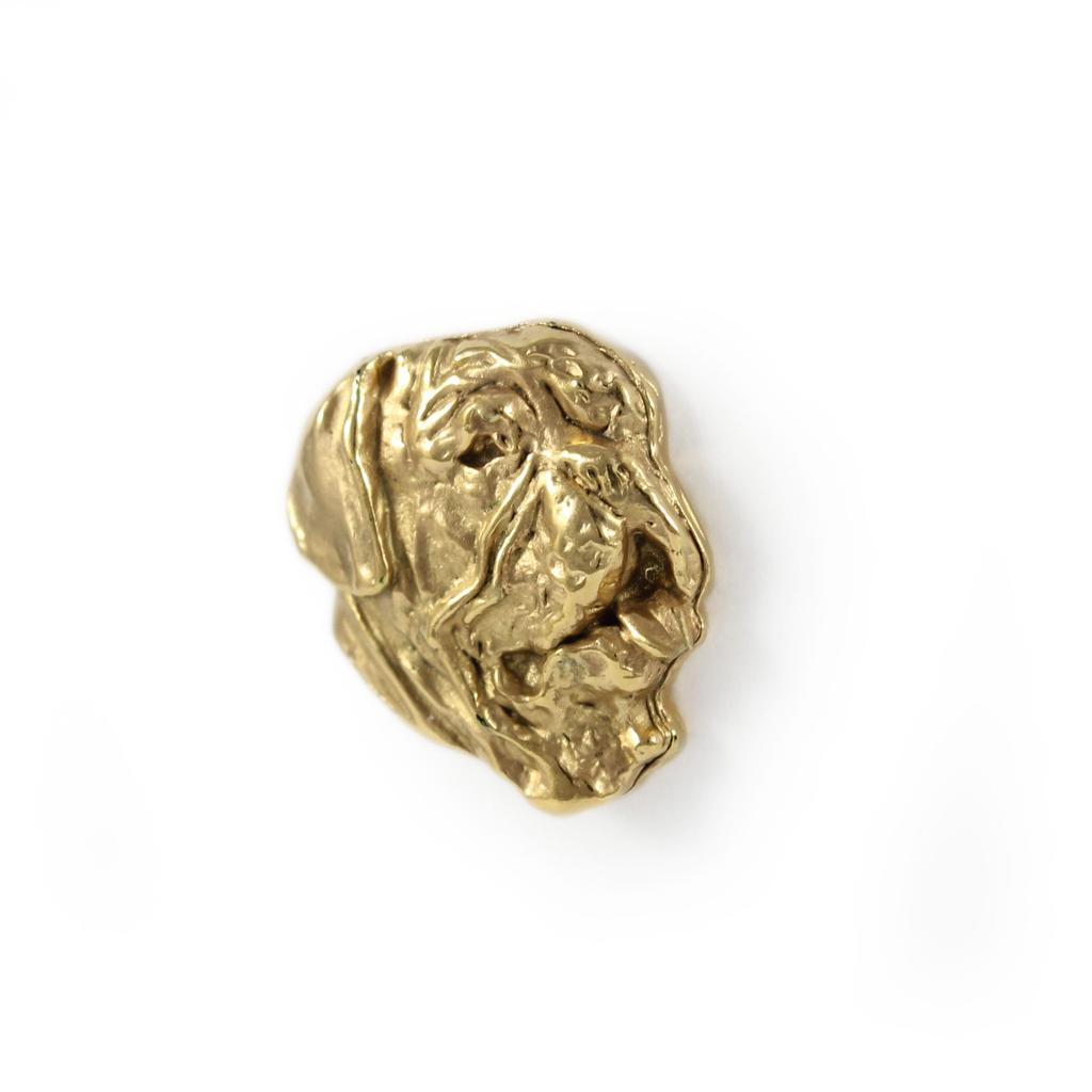Dogue de Bordeaux, French Mastiff, Bordeauxdog - Dog brooch in decorative box, elegant gold-plated pin, Art-Dog brand jacket pin
