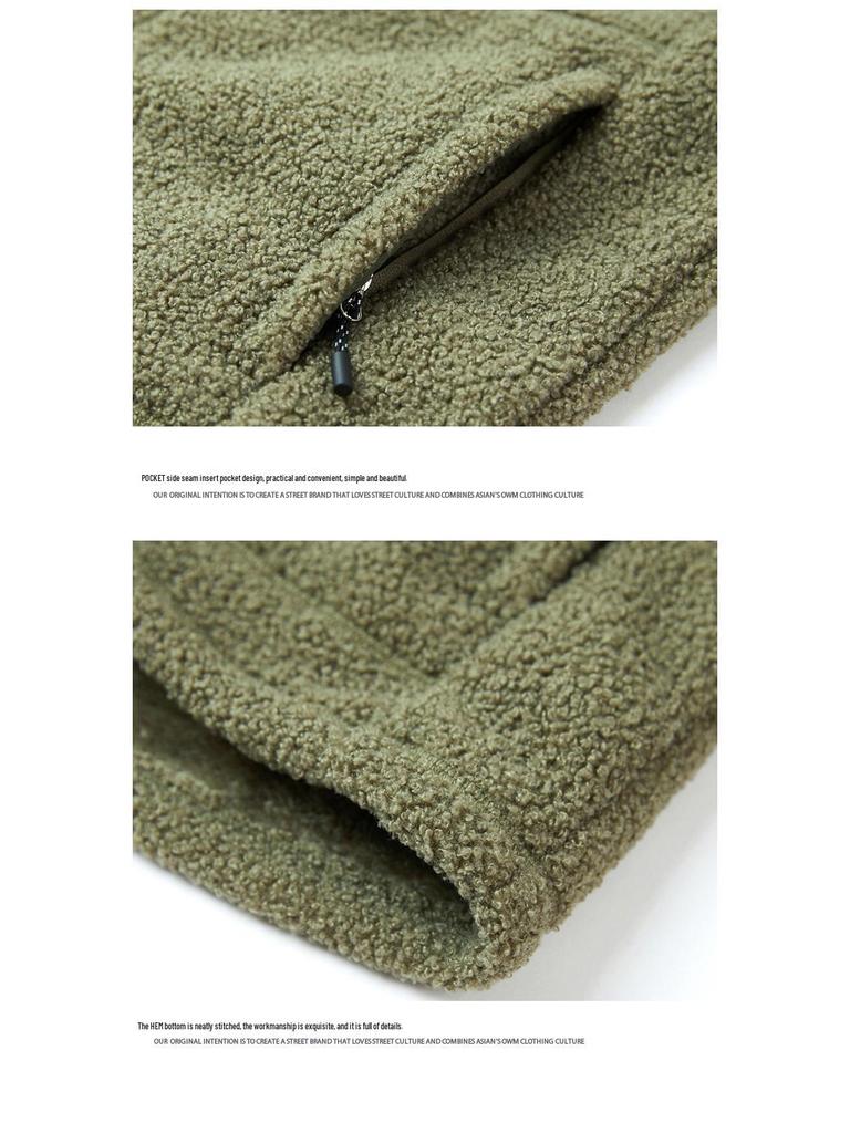 Men's Autumn/Winter Teddy Fleece Jacket - Stand Collar, Loose Fit, Thick, Warm Hoodie