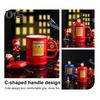 Coffee Cups Ceramic Tea Cup Flame Extinguisher Shaped Mug with Lid Spoon 400ml Hot Cold Drinks Milk Juice Beverage Mug Office Home Travel Gifts