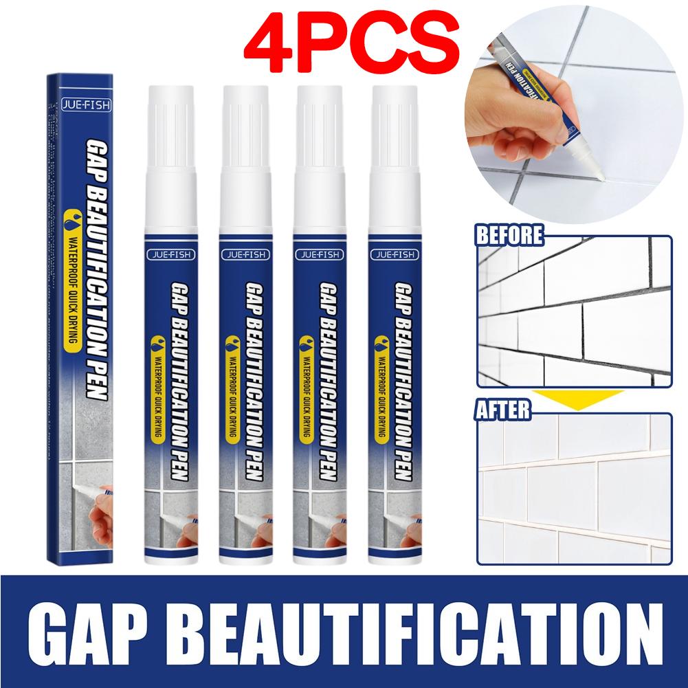 Waterproof Tile Gap Repair Pen Odorless White Tile Refill Wall Grout Marker Bathroom Porcelain Mouldproof Filling Cleaner Agents