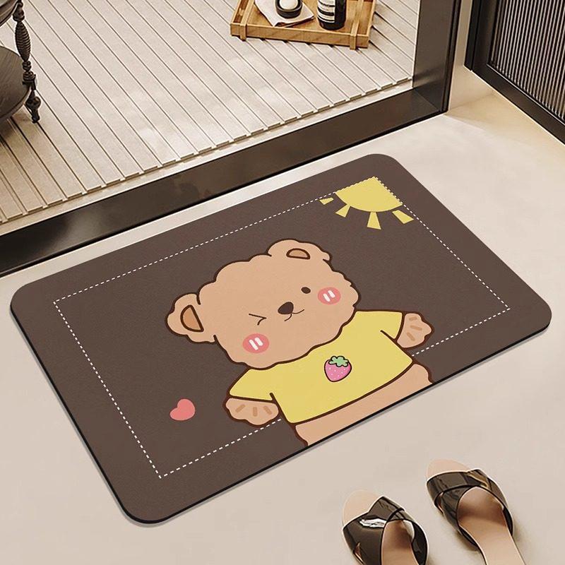 

Cartoon Diatom Non-slip Quick-dry Door Mat – Dirt-resistant, Easy Clean, Water-Absorbent Bathroom Floor Mat 40*60cm
