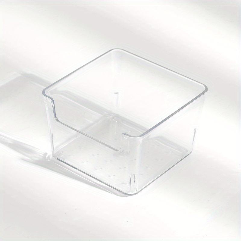1pc Clear Sticky Note Storage Box, Small Plastic Storage Box, Storage Organizer For Home And Office