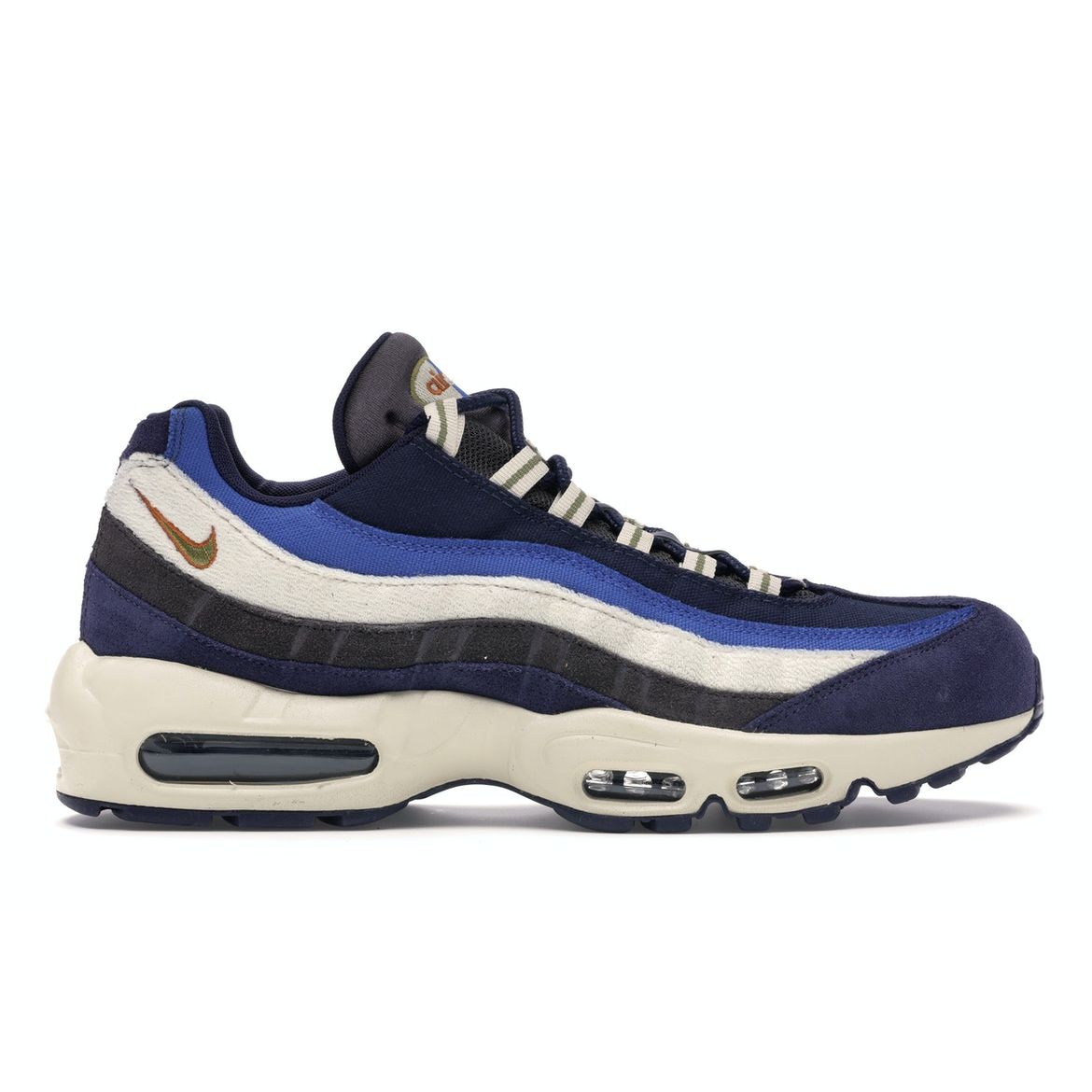 

Кроссовки унисекс Nike Air Max 95 Premium Blackened Blue Camper-Green-Monarch 538416-404